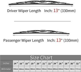 img 3 attached to 🚗 OTUAYAUTO Front Window Wiper Blades for Jeep Wrangler TJ - 13" Replacement - 1997-2006 Vehicles