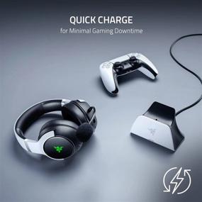 img 3 attached to Razer PS5 Quick Charging Stand: Fast Charge - Sleek Curved Cradle - Matches DualSense Controller - Easy One-Handed Use - USB Powered - Blue (Controller Not Included)