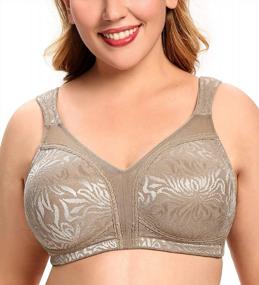 img 4 attached to Comfortable Full Coverage Minimizer Bra For Large Busts - JOATEAY Women'S Wirefree Plus Size Bras From 36B-48G