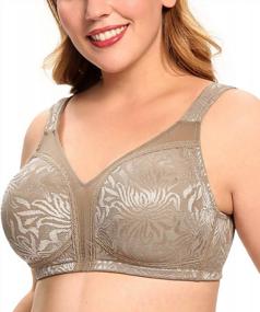 img 3 attached to Comfortable Full Coverage Minimizer Bra For Large Busts - JOATEAY Women'S Wirefree Plus Size Bras From 36B-48G