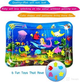 img 1 attached to 👶 Versatile Baby Water Play Mat for Year-round Fun and Developmental Activities: Inflatable Tummy Time Water Pad Stimulates Growth in Infants and Toddlers (3-48 Months)