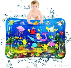 img 4 attached to 👶 Versatile Baby Water Play Mat for Year-round Fun and Developmental Activities: Inflatable Tummy Time Water Pad Stimulates Growth in Infants and Toddlers (3-48 Months)