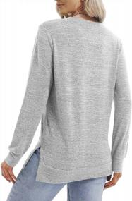 img 3 attached to Stay Stylish And Comfortable With TOREEL'S Long Sleeve Sweatshirt For Women With Side Split And Pockets