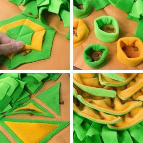 img 1 attached to Get Your Pup Engaged With AWOOF Snuffle Mat: A Durable Pet Feeding Mat To Encourage Natural Foraging Skills