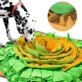 img 3 attached to Get Your Pup Engaged With AWOOF Snuffle Mat: A Durable Pet Feeding Mat To Encourage Natural Foraging Skills