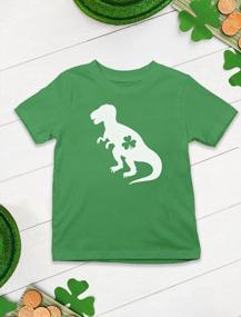 img 1 attached to Boys St. Patrick'S Day T-Shirt: T-Rex Leprechaun Design For Toddlers And Kids
