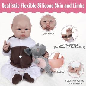 img 1 attached to Realistic Reborn Baby Doll - 19 Inch Full Silicone Girl Doll, Not Vinyl Material, Lifelike And Real Baby Doll By Vollence