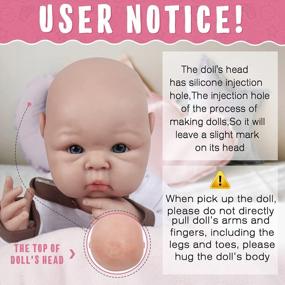 img 3 attached to Realistic Reborn Baby Doll - 19 Inch Full Silicone Girl Doll, Not Vinyl Material, Lifelike And Real Baby Doll By Vollence