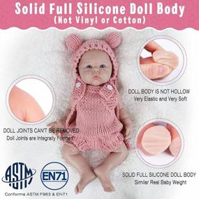 img 2 attached to Realistic Reborn Baby Doll - 19 Inch Full Silicone Girl Doll, Not Vinyl Material, Lifelike And Real Baby Doll By Vollence