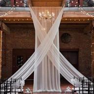 драпировка потолка 5фт кс 20фт белая шифоновая для элегантного оформления свадьбы логотип