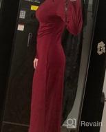 картинка 1 прикреплена к отзыву TEMOFON Женские платья с длинным рукавом Повседневное облегающее платье с круглым вырезом и рюшами Платье миди с разрезом S-XL от Robert Smith