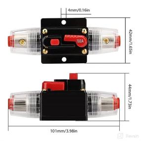 img 2 attached to ⚡️ ANJOSHI 100 Amp Resettable Fuse Holder Circuit Breaker with Manual Reset Waterproof Switch for RV Car Audio Marine Boat Motor Truck Inverter Home Solar System – Replaces Fuse 20A-150A/12V-42V DC (100A)