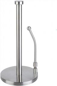 img 4 attached to IHarbort Stainless Steel Paper Towel Holder Stand, Countertop Paper Towel Holder Rack/ Dispenser With An Adjustable Spring Arm To Fix Paper Roll For Kitchen Bedroom