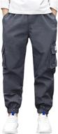 sangtree cargo elastic jogger pockets boys' clothing : pants logo