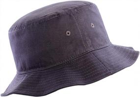 img 1 attached to Стильная и практичная: унисекс хлопковая шляпа от солнца серого цвета для летних путешествий и приключений на свежем воздухе