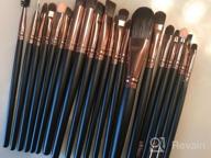 img 1 attached to 20 Piece Coffee Eye Makeup Brushes Set - Eyeliner, Eyeshadow Blending Brushes By UNIMEIX review by Luis Baker