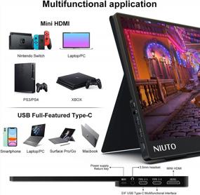 img 2 attached to NIUTO Portable Touchscreen Extender Computer Compatible 14", 60Hz, 便携, 140-4K, HDMI, IPS, 4K, HD