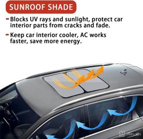 img 2 attached to 🌞 JJHM Sunroof Sunshade Sun Shield: Style C Roof Cover for r55/r56/r60/f54/f55/f56, 18.9 x 27.6 inches (48 70 cm)