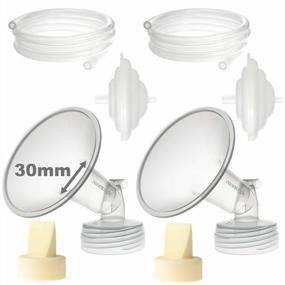 img 4 attached to 30Mm Breast Pump Parts Compatible With Spectra S2, Spectra S1 Plus 9, Nenesupply Replacement For Spectra Accessories - Flange, Duckbill Valves & Backflow Protector.