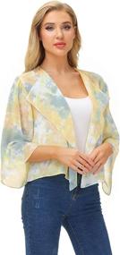 img 4 attached to 👚 Women's Accessories: Sleeve Cropped Bolero Shrug Cardigan for Scarves & Wraps