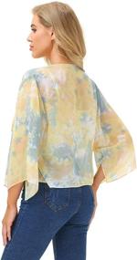 img 1 attached to 👚 Women's Accessories: Sleeve Cropped Bolero Shrug Cardigan for Scarves & Wraps