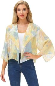 img 2 attached to 👚 Women's Accessories: Sleeve Cropped Bolero Shrug Cardigan for Scarves & Wraps