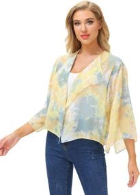 img 3 attached to 👚 Women's Accessories: Sleeve Cropped Bolero Shrug Cardigan for Scarves & Wraps