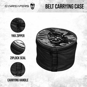 img 1 attached to Heavy Duty 7MM Gymreapers Weight Lifting Belt For Pro-Level Support During Weightlifting, Cross Training, And Bodybuilding