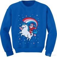 adorable santa riding unicorn: ugly christmas sweatshirt for toddlers and kids логотип