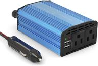 🔌 400w power inverter - 12v to 110v car vehicle inverter with dual usb ports and ac outlets for road trip, cigarette lighter inverter logo