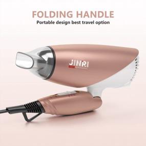 img 3 attached to JINRI Ionic Professional Hair Dryer With Styling Concentrator Nozzle, Cold Shot Button, 2 Speeds, 3 Heat Settings, CETL Certified - 1875W Red Blow Dryer For Salon Quality Results