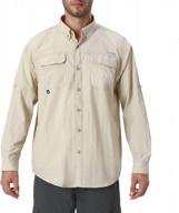 мужская рубашка для рыбалки с длинными рукавами и защитой от солнца upf 50+, для походов, путешествий и кемпинга. логотип