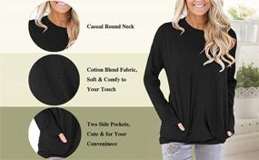 img 3 attached to Comfortable Casual Pocket Shirts For Women: Onlypuff Loose Fit Tunic Top With Long Sleeves - S-3XL