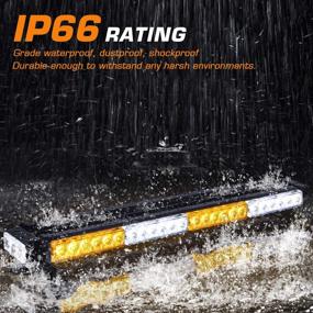 img 1 attached to 🚨 High Intensity Linkitom LED Strobe Light Bar - Double Side Flashing for Car Trailer Roof Safety