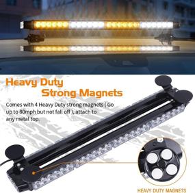 img 2 attached to 🚨 High Intensity Linkitom LED Strobe Light Bar - Double Side Flashing for Car Trailer Roof Safety