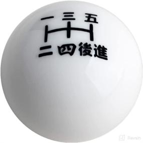 img 4 attached to JGR JDM Black w/White Inlay Japanese Number Manual 5 Speed Shift Knob | Multiple Sizes Available