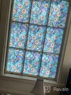 img 1 attached to Coavas Stained Glass Decorative Static Cling Window Film For Total Privacy - Non-Adhesive Frosted Window Tint For Home & Office - 17.7" X 78.7 review by Tommy Woods