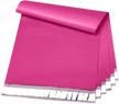 metronic 100 pcs 10x13 poly mailers, large clothing shipping bags w/ strong adhesive for small businesses, tear-resistant pink packing envelopes logo