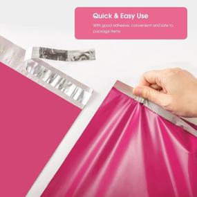 img 1 attached to Metronic 100 Pcs 10X13 Poly Mailers, Large Clothing Shipping Bags W/ Strong Adhesive For Small Businesses, Tear-Resistant Pink Packing Envelopes