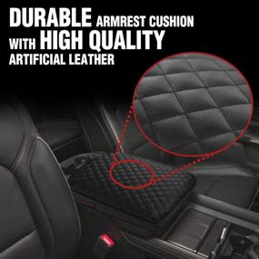 img 1 attached to KMMOTORS RAM 09-18 Center Console Protect Cover Armrest Cushion Vegan Leather Scratch Resistant Interior Accessories Gadget