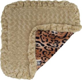 img 2 attached to Bessie and Barnie Camel Rose/Chepard Luxury Ultra Plush Faux Fur Pet, Dog, Cat, Puppy Super Soft Reversible Blanket - Multiple Sizes, XS (20 x 20 inches)