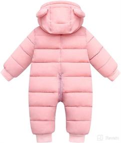 img 3 attached to 👶 Adorable Baby Boys Snowsuit + Newborn Girls Winter Coat: Toddler Clothes