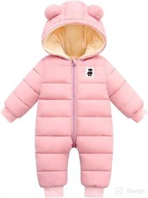 img 4 attached to 👶 Adorable Baby Boys Snowsuit + Newborn Girls Winter Coat: Toddler Clothes