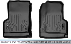 img 1 attached to 🚙 MAXLINER Floor Mats 1st Row Liner Set Black for Jeep Wrangler: 1997-2006 Unlimited & 2 Door Models