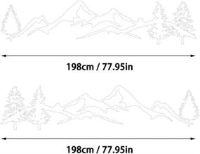 img 2 attached to 🏔️ Pair of Car Side Body Stickers: Mountain Decals – Tree Forest Design - DIY Vinyl Graphic for Camper RV Trailer