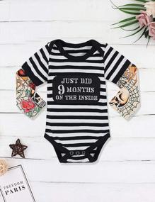 img 3 attached to Letter Print Long Sleeve Baby Boy Romper Clothes