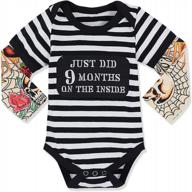 letter print long sleeve baby boy romper clothes логотип