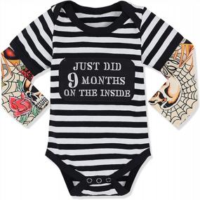 img 4 attached to Letter Print Long Sleeve Baby Boy Romper Clothes