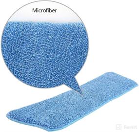 img 2 attached to 🧼 High-Quality Microfiber Mop Pads: 5 Pack Wet and Dry Mops Refill for 15" Flat Mop Base - Blue