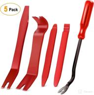 🔧 gooacc 5 pcs nylon auto trim removal tool kit - no-scratch pry tool for car door clip panel & audio dashboard dismantle logo